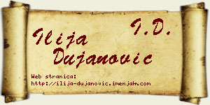 Ilija Dujanović vizit kartica
